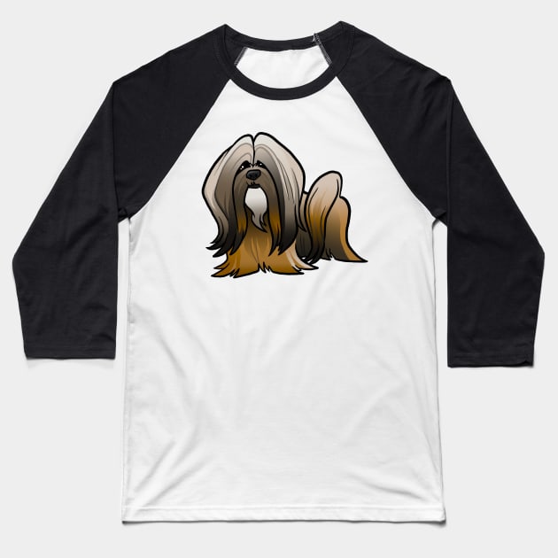 Lhasa Apso Baseball T-Shirt by binarygod